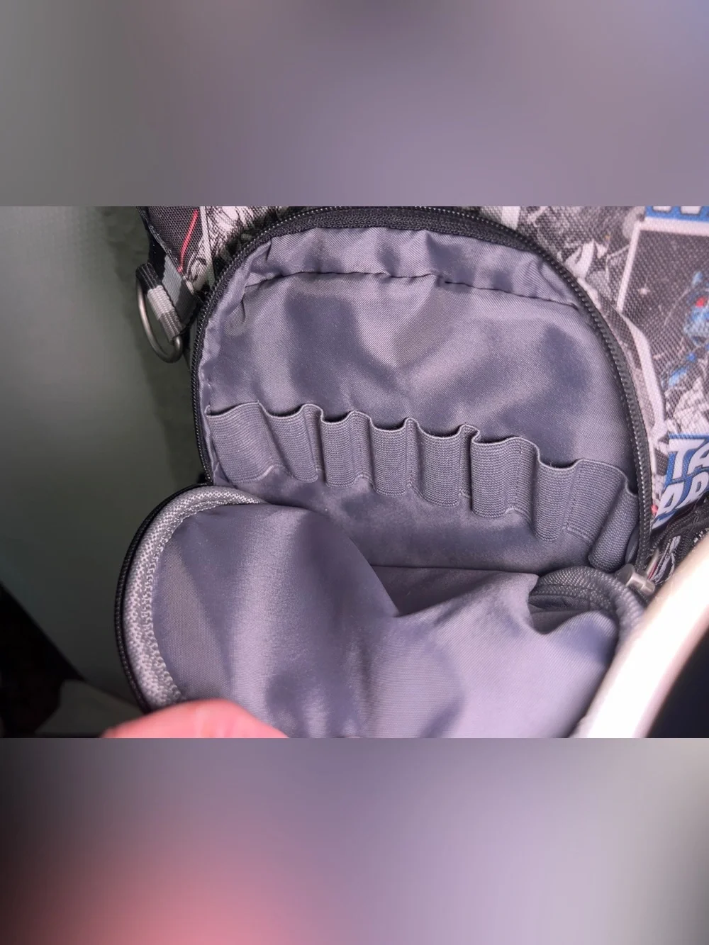 Pottery Barn Star Wars Black and Gray Comic Graphic Rolling Backpack 3 Pockets